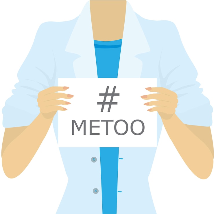 Vector mujer sosteniendo una lista de papel con texto que me leyó también ilustración vectorial