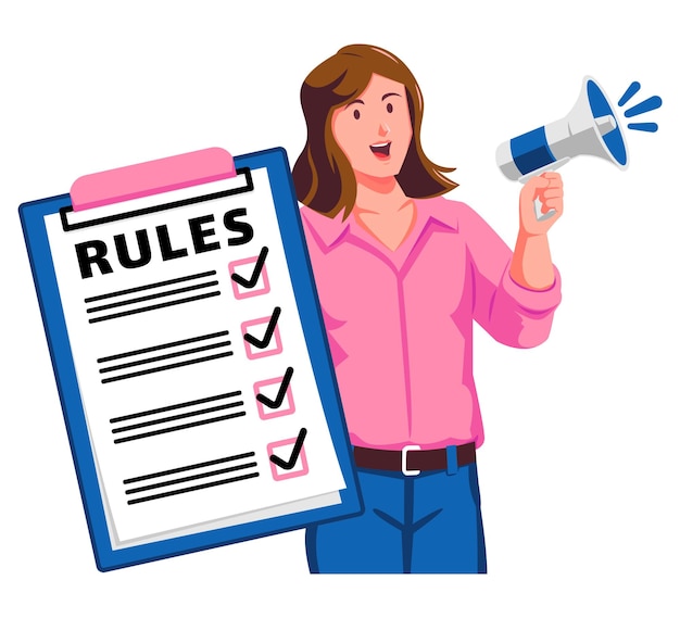 Una mujer sosteniendo portapapeles con lista de verificación