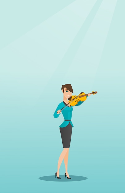 Mujer tocando el violin