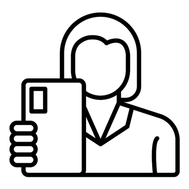 Mujer tomando un selfie con estilo de ilustración vectorial