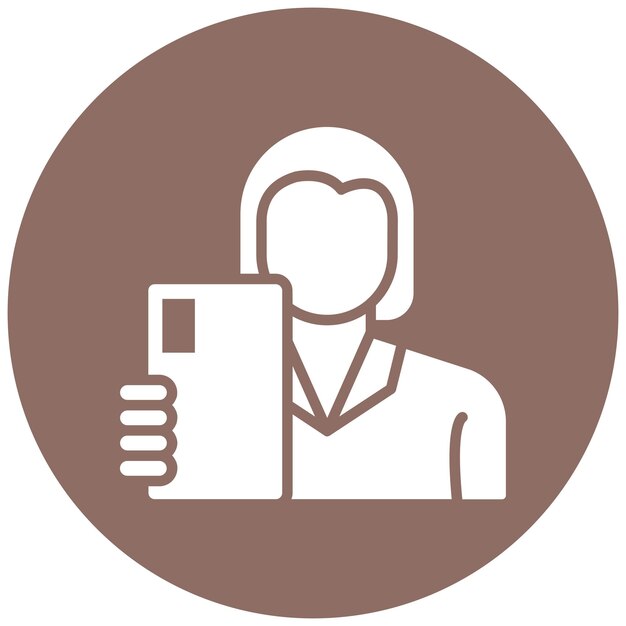 Mujer tomando un selfie con estilo de ilustración vectorial