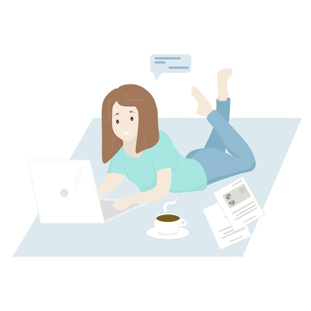 Mujer trabajando en una computadora portátil