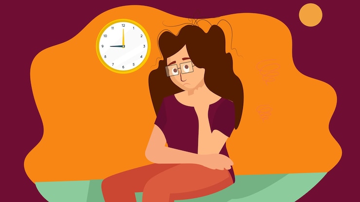 Vector mujer triste