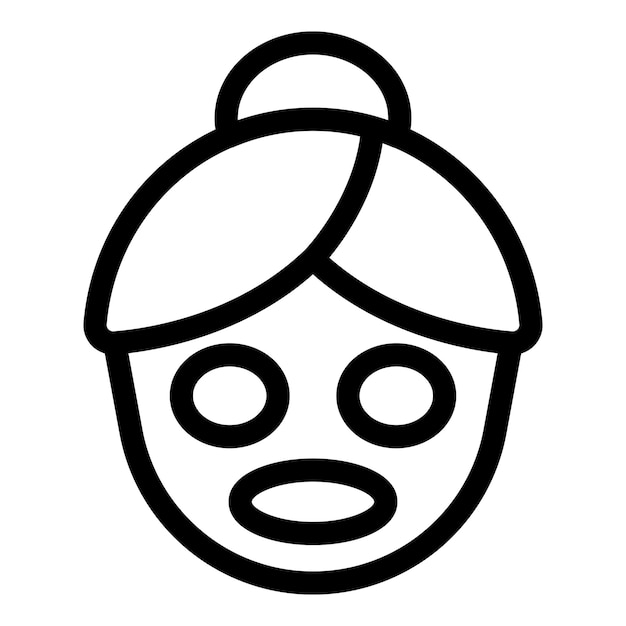 Mujer usando una máscara facial para el tratamiento de cuidado de la piel y la relajación