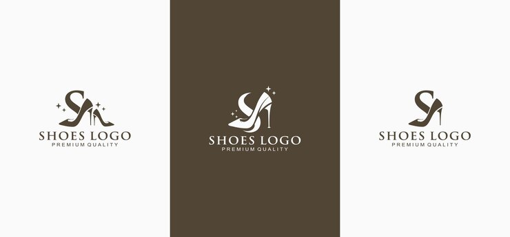 Mujer zapato logo zapato vector femenino zapato estilo zapato logo plantilla diseño