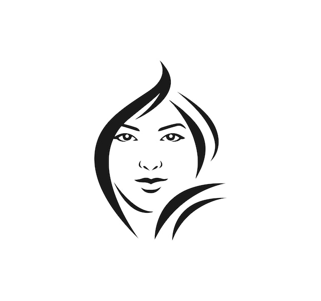 mujeres arte de línea lujo flor belleza cuidado de la piel diseño de logotipo