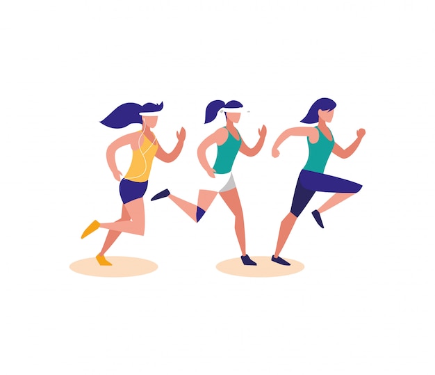 Mujeres corriendo