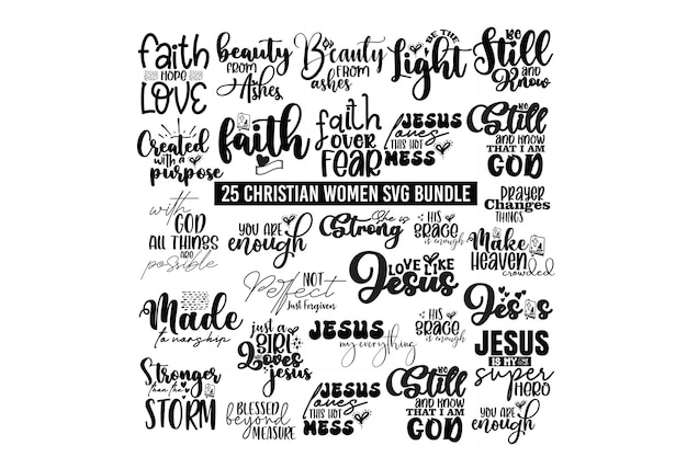 mujeres cristianas SVG Bundle