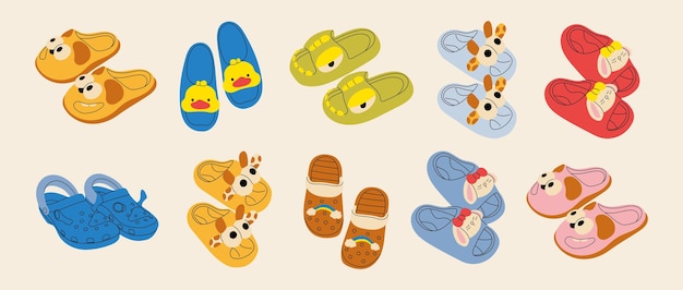 Mujeres de dibujos animados verano zapatos coloridos parejas lindas de zapatos de mujeres diferentes tipos de zapatillas para niñas