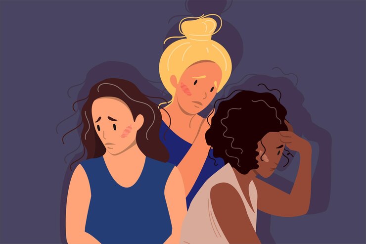 Vector mujeres de diferentes culturas y nacionalidades unidas. el concepto de movimiento de empoderamiento femenino e igualdad de género.