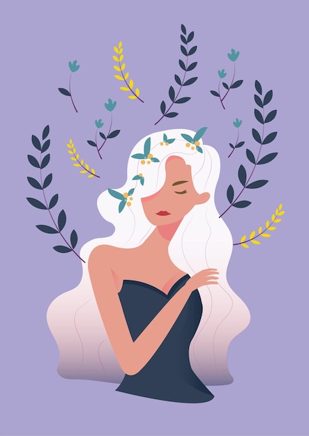 Mujeres en el elegante estilo de arte de línea ilustración plana