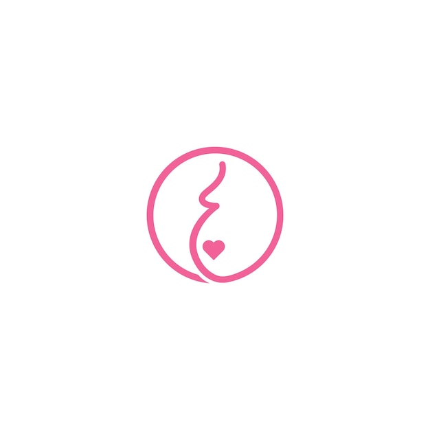 Mujeres embarazadas logo vector icono