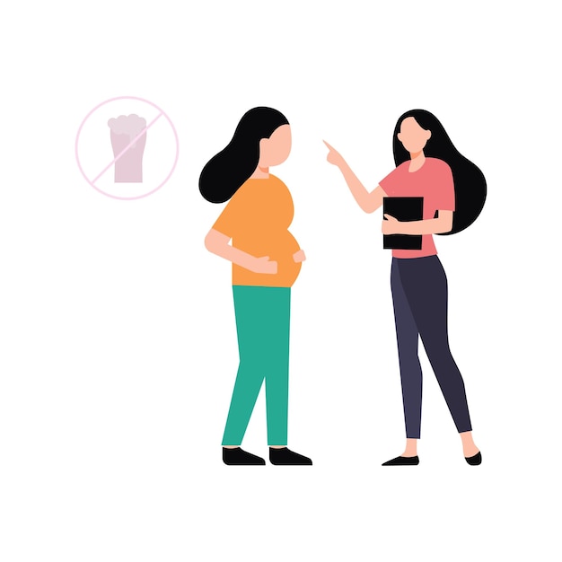 A las mujeres embarazadas no se les permite beber.
