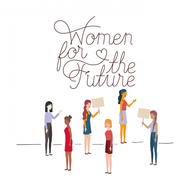 Mujeres con etiqueta mujeres para el futuro personaje.