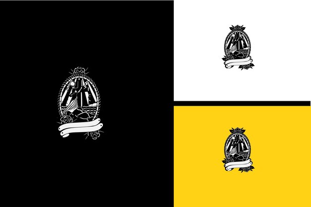 Mujeres y flores vector diseño en blanco y negro