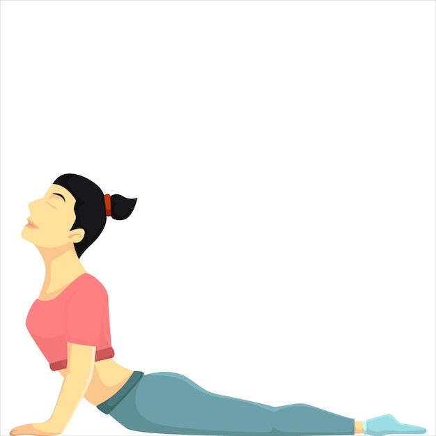 Mujeres haciendo ilustración de diseño de personajes de yoga