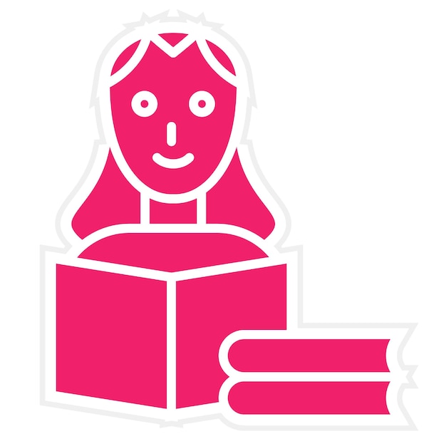 Mujeres leyendo libros Estilo de icono
