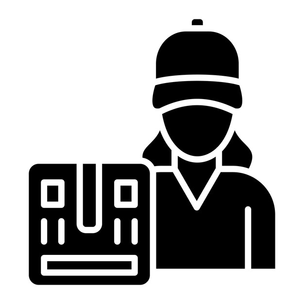Las mujeres de parto Glyph Ilustración negra sólida
