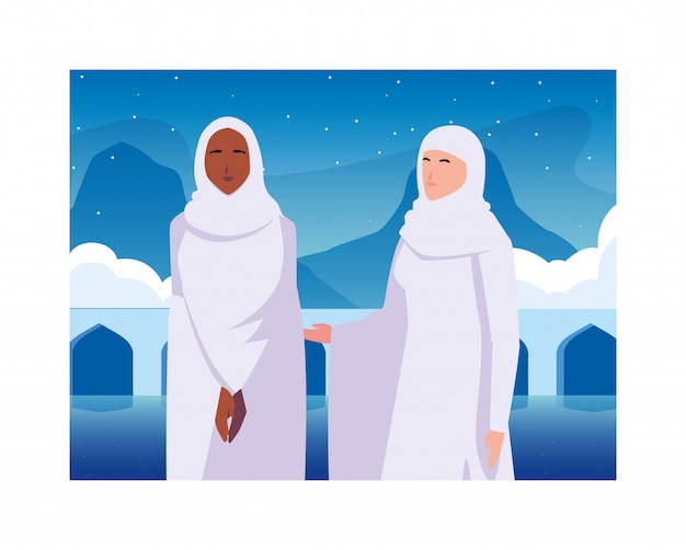 Mujeres peregrinas hajj, día de dhul hijjah