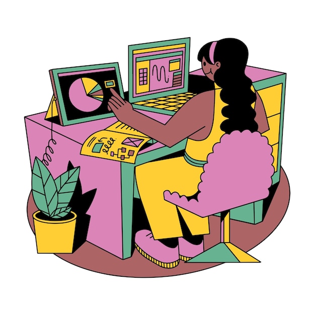 Mujeres profesionales que trabajan en tecnología financiera