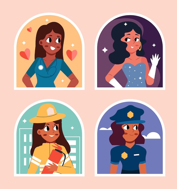 Mujeres trabajadoras vector