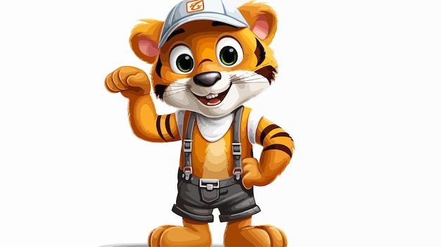 Multidotado pintor profesional de tigres trabajador manual mecánico fontanero