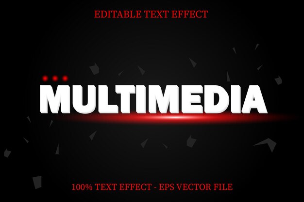 Multimedia 3D Efecto de texto Estilo cinematográfico