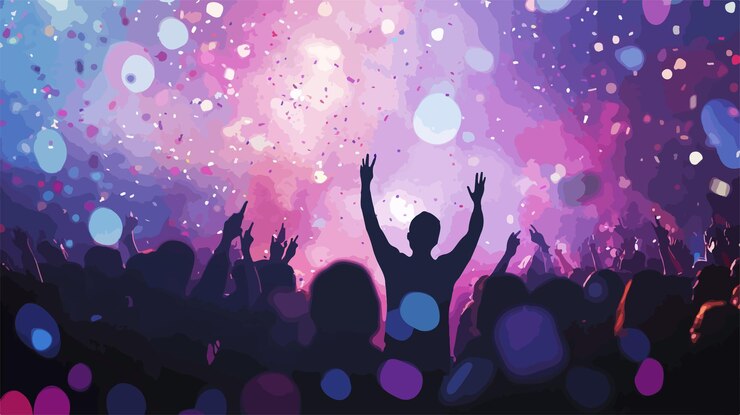 Vector la multitud del concierto