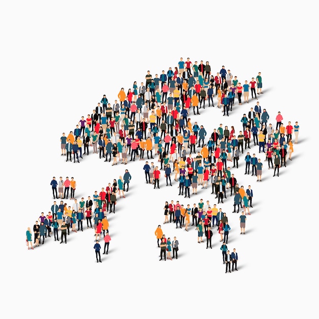 Multitud de personas formando un mapa de Hong Kong.