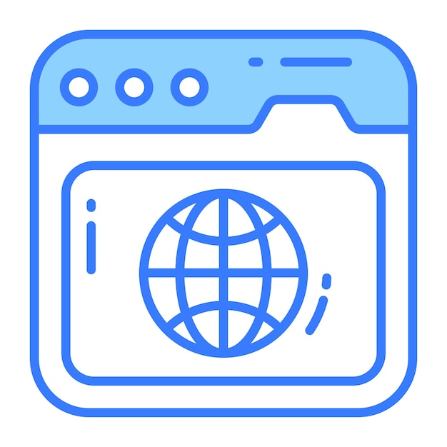 Mundo globo dentro de la página web vector de sitio web gps en estilo de moda