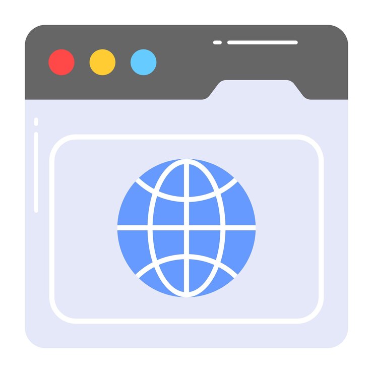 Vector mundo globo dentro de la página web vector de sitio web gps en estilo de moda