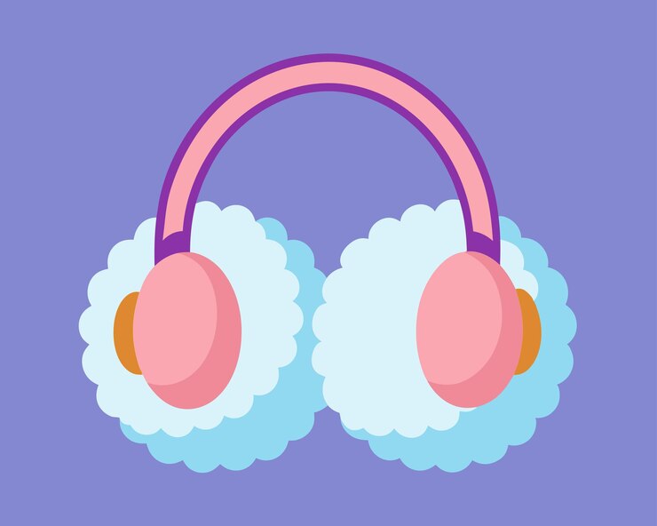 Vector muñecas para los oídos bonitas y coloridas para la moda de invierno