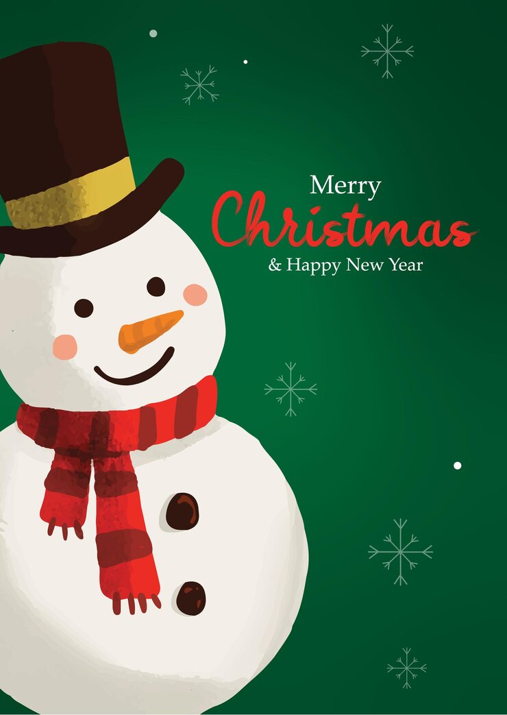 muñeco de nieve feliz navidad fondo