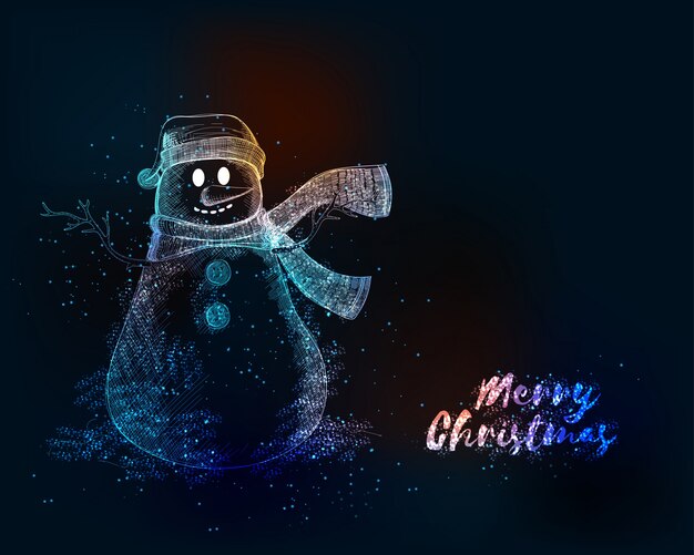 muñeco de nieve feliz