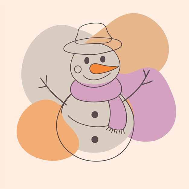 un muñeco de nieve con un sombrero en la cabeza y un Sombrero en él
