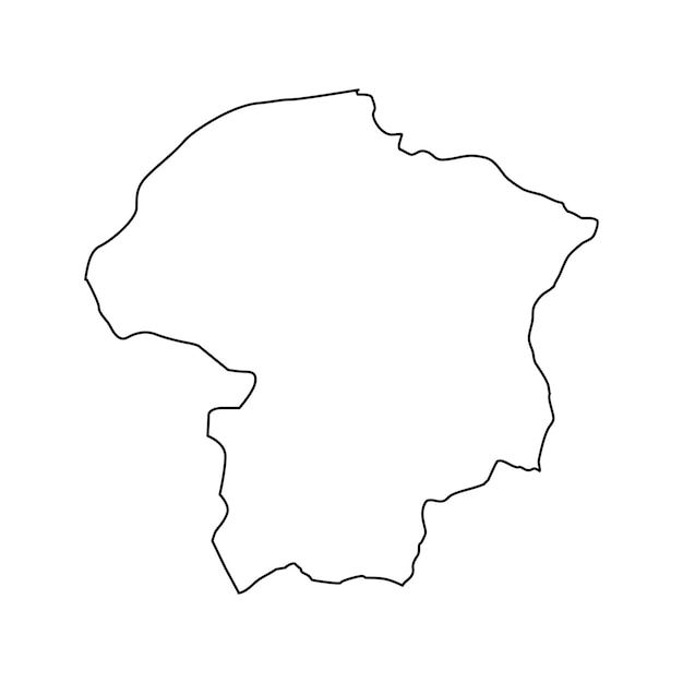 Municipio de Plav mapa subdivisión administrativa de Montenegro ilustración vectorial
