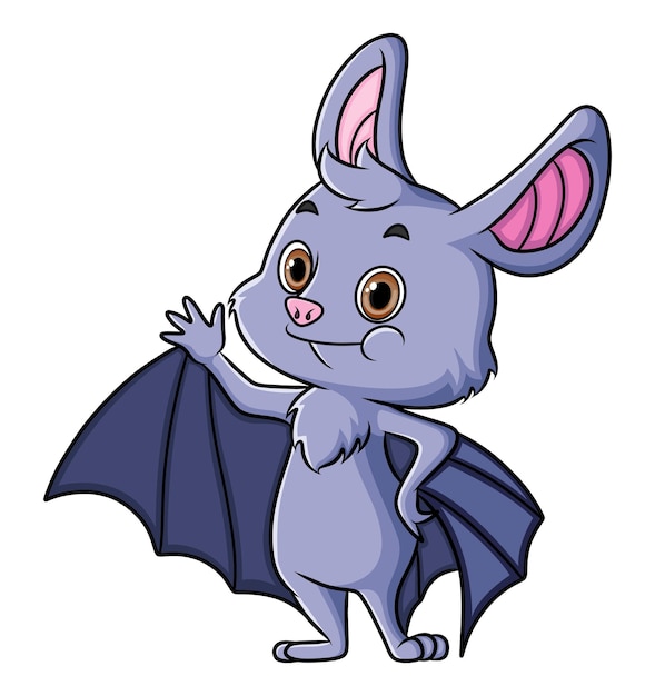 El murciélago está mostrando y gesticulando algo de ilustración.