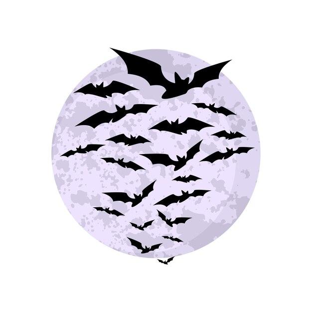 Los murciélagos de Halloween se despellejan con la luna