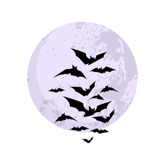 Los murciélagos de Halloween se despellejan con la luna