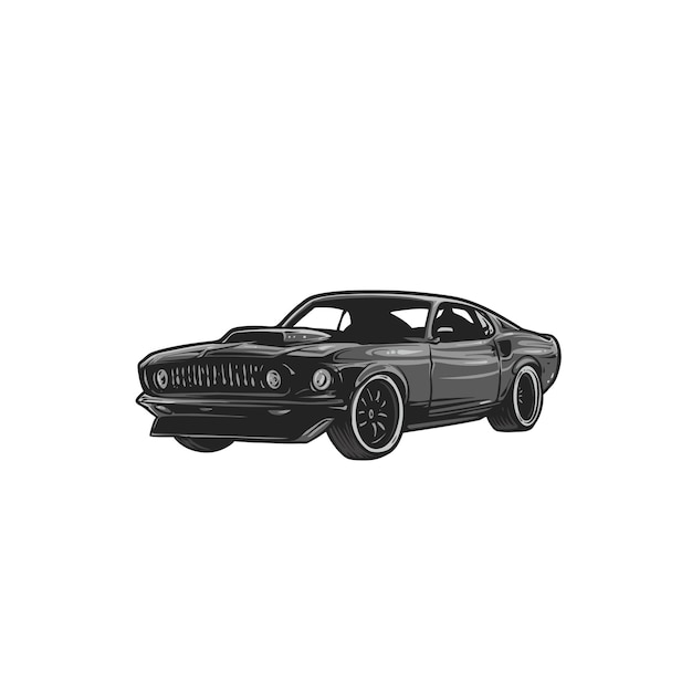 Vector muscle car vector