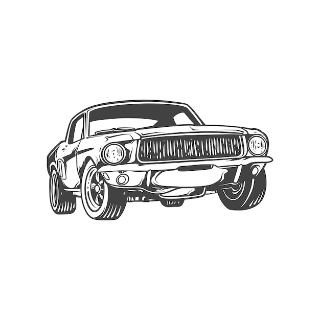 Vector muscle car vector