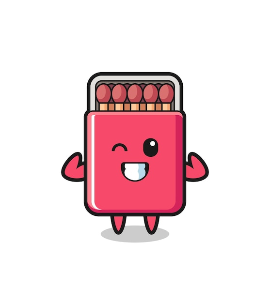 El musculoso personaje de la caja de cerillas posa mostrando sus músculos