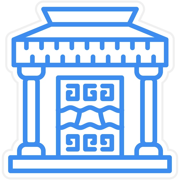 Museo de Historia del Diseño Vector Icon Style
