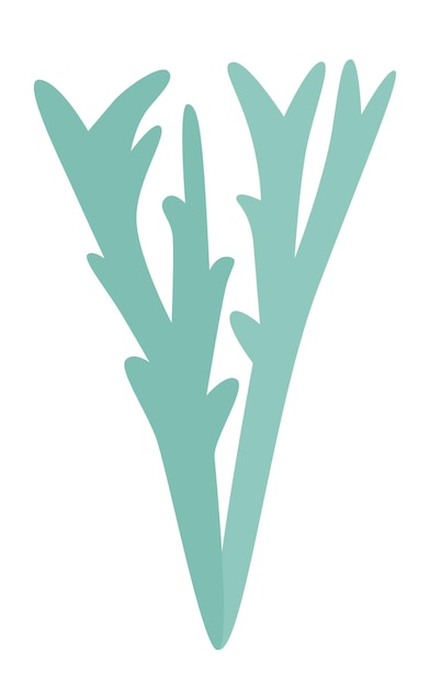 Musgo de venado de liquen en un icono de logotipo de fondo blanco