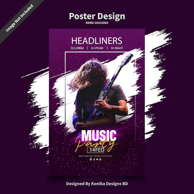 Music Party Poster Design
