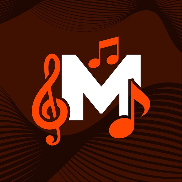 Música alfabeto m logotipo