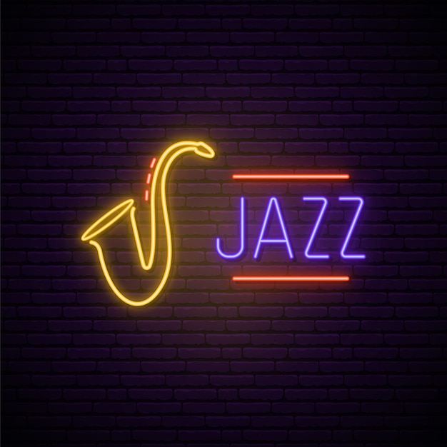 Música de jazz de neón.