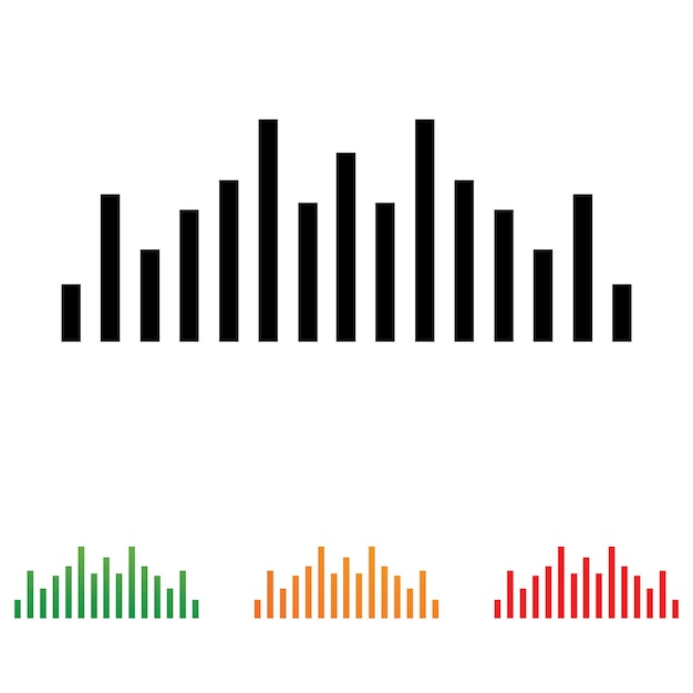 Música logo icono vector diseño ilustración plantilla