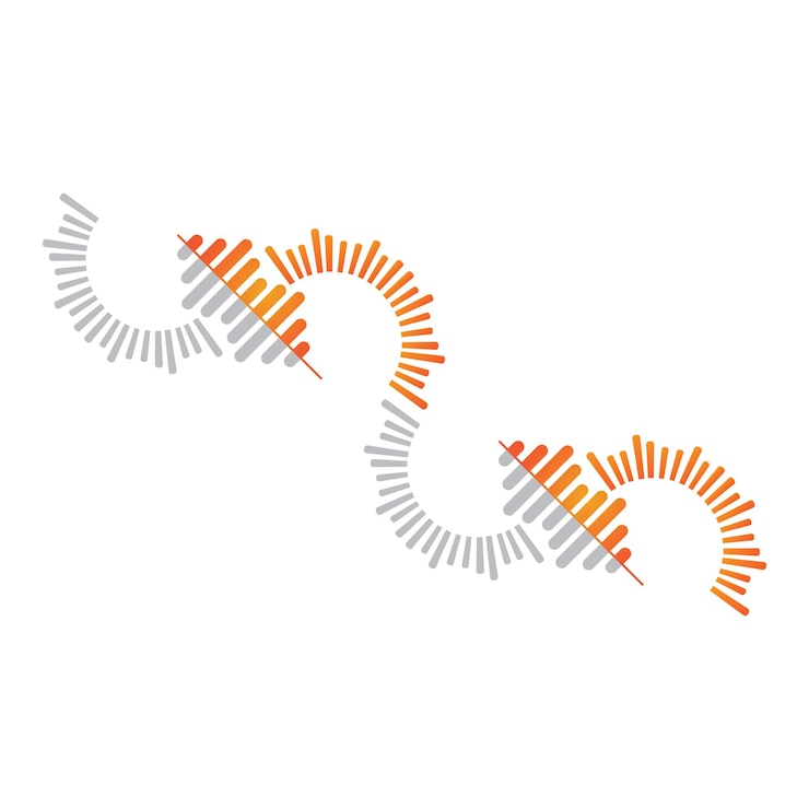 Vector música sonido onda logo icono vector altavoz y auriculares