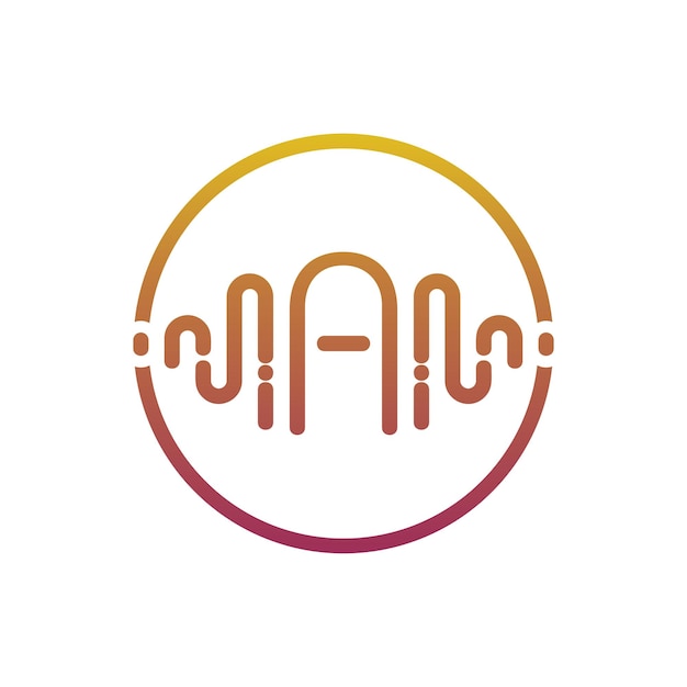 Música con este último un concepto creativo de diseño de logotipo